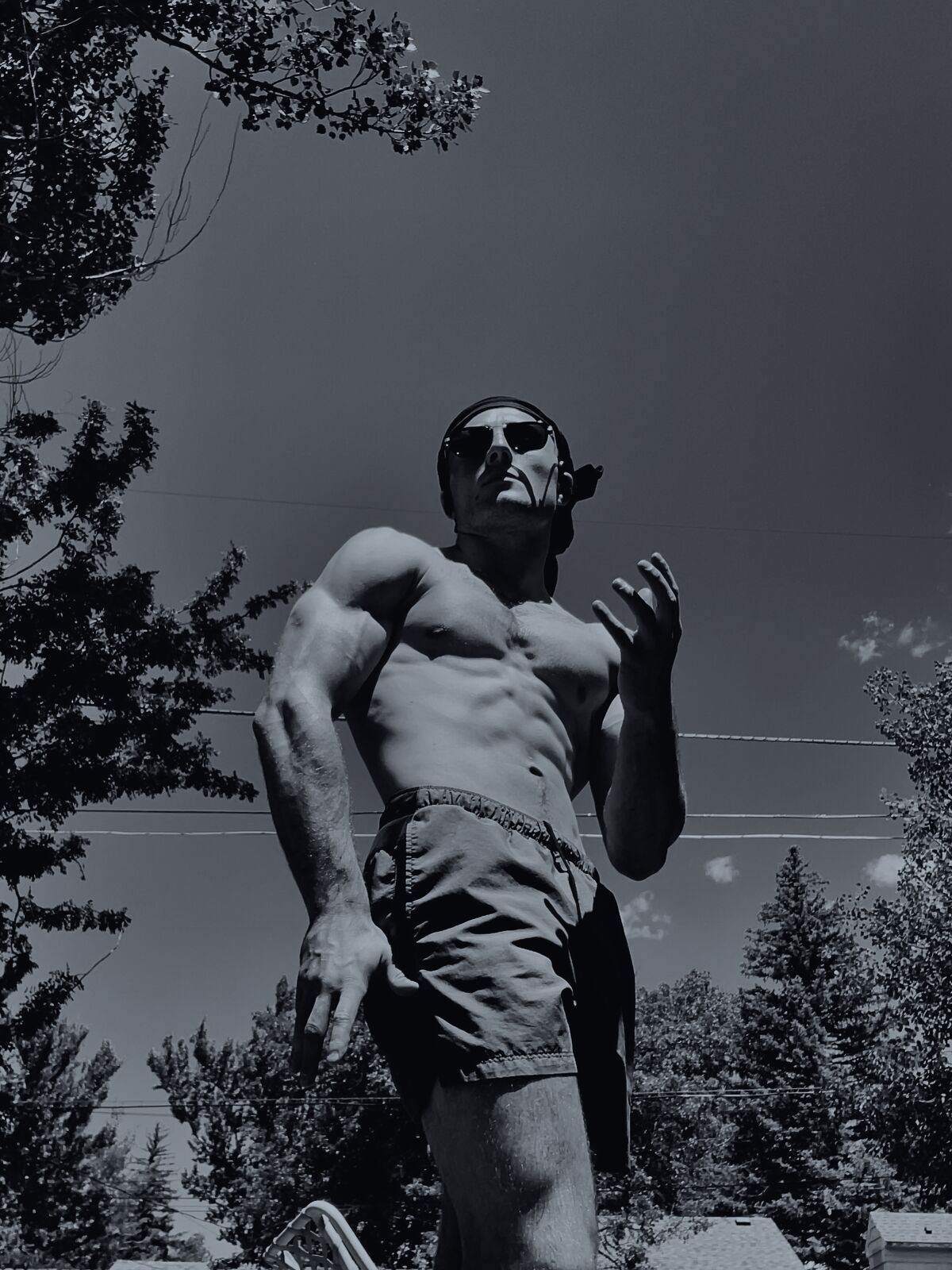 Jared standing outdoors, mid-session.